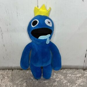 Royal Blue Plush Toy with Yellow Crown
